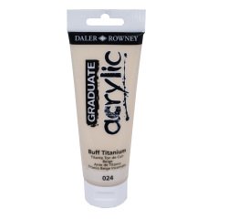 Colore acrilico fine Graduate - 120 ml - titanium buff - Daler Rowney
