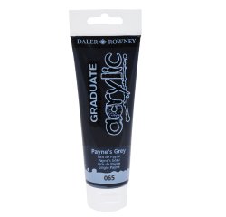 Colore acrilico fine Graduate - 120 ml - grigio payne - Daler Rowney