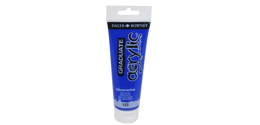 Colore acrilico fine Graduate - 120 ml - blu oltremare - Daler Rowney