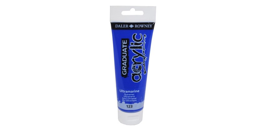 Colore acrilico fine Graduate - 120 ml - blu oltremare - Daler Rowney