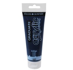 Colore acrilico fine Graduate - 120 ml - indigo - Daler Rowney