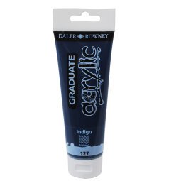 Colore acrilico fine Graduate - 120 ml - indigo - Daler Rowney