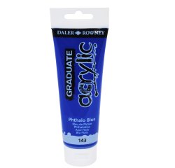 Colore acrilico fine Graduate - 120 ml - blu ftalo - Daler Rowney