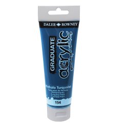 Colore acrilico fine Graduate - 120 ml - turchese ftalo - Daler Rowney