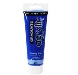 Colore acrilico fine Graduate - 120 ml - blu primario - Daler Rowney
