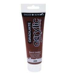 Colore acrilico fine Graduate - 120 ml - terra d'ombra bruciata - Daler Rowney