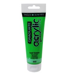 Colore acrilico fine Graduate - 120 ml - verde foglia - Daler Rowney