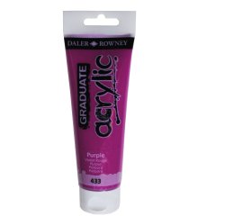 Colore acrilico fine Graduate - 120 ml - porpora - Daler Rowney