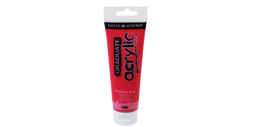 Colore acrilico fine Graduate - 120 ml - rosso primario - Daler Rowney