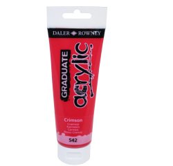 Colore acrilico fine Graduate - 120 ml - cremisi - Daler Rowney