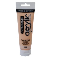 Colore acrilico fine Graduate - 120 ml - rosa incarnato - Daler Rowney