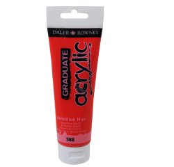 Colore acrilico fine Graduate - 120 ml - vermiglione - Daler Rowney