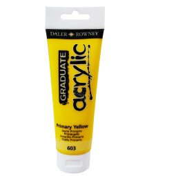 Colore acrilico fine Graduate - 120 ml - giallo primario - Daler Rowney