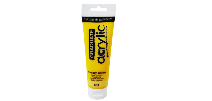Colore acrilico fine Graduate - 120 ml - giallo primario - Daler Rowney
