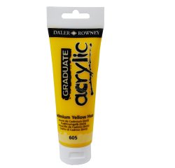 Colore acrilico fine Graduate - 120 ml - giallo cadmio imitazione - Daler Rowney