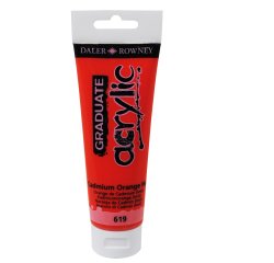 Colore acrilico fine Graduate - 120 ml - arancio cadmio scuro - Daler Rowney