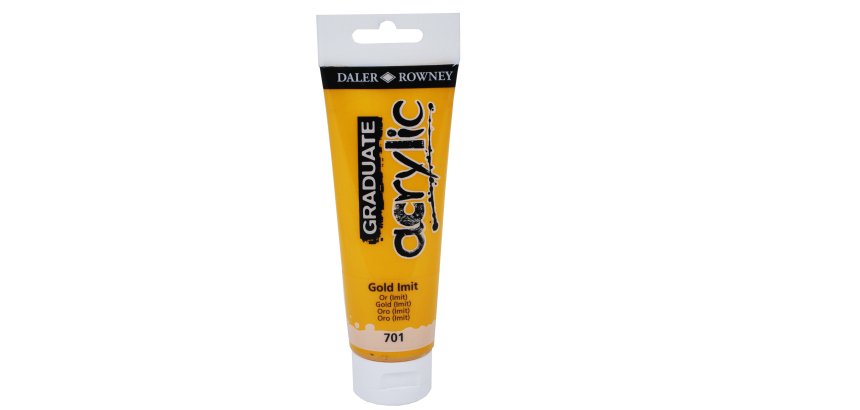 Colore acrilico fine Graduate - 120 ml - oro imitazione - Daler Rowney