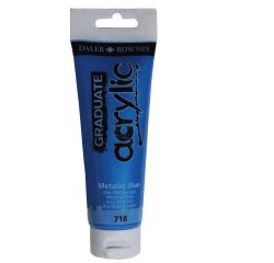 Colore acrilico fine Graduate - 120 ml - blu metal - Daler Rowney