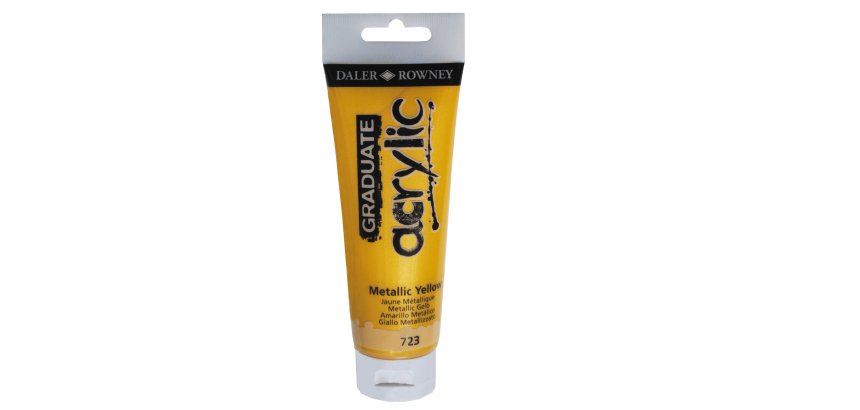 Colore acrilico fine Graduate - 120 ml - giallo metal - Daler Rowney