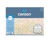 Blocco collato 4 lati Aquerelle - 23x31 cm - 300 gr - 20 fogli - grana ruvida - Canson