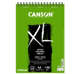 En_bloc dibujo canson xl dessin din a4 liso microperforado espiral 21x29,7 cm 50 hojas 160 gr/m2