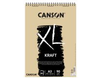 En_bloc dibujo esbozo canson xl kraft din a3 kraft rayado beige espiral 29,7x42 cm 60 hojas 90 gr/m2