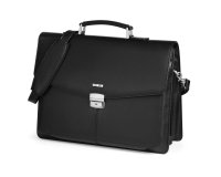 Cartella in similpelle - nero - 41x32x16cm - City Time