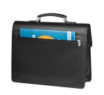 Cartella in similpelle - nero - 41x32x16cm - City Time