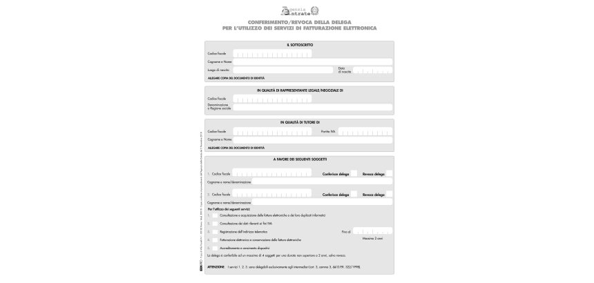 Modulo per conferimento revoca - fatt. elettronica - 29,7x21cm - Edipro