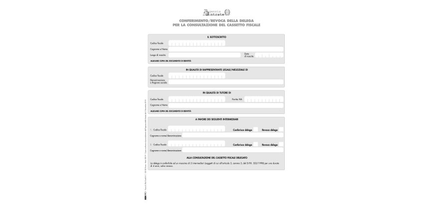 Modulo per conferimento revoca - cass. Fiscale - 29,7x21cm - Edipro