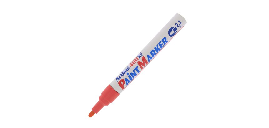 Marcatore permanente A 400 - a vernice - punta tonda - 2,3 mm - rosso - Artline