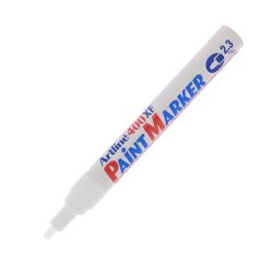 En_rotulador artline marcador permanente ek-400 xf blanco punta redonda 2.3 mm metal caucho y plastico
