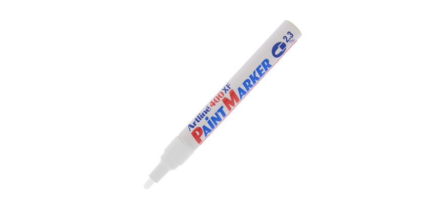 Marcatore permanente A 400 - a vernice - punta tonda - 2,3 mm - bianco - Artline