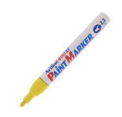 Marcatore perrmanente A 400 - a vernice - punta tonda - 2,3 mm - giallo - Artline