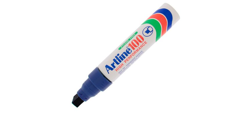 Marcatore permanente A 100 - punta scalpello jumbo - 7,50 - 12,00 mm - blu - Artline