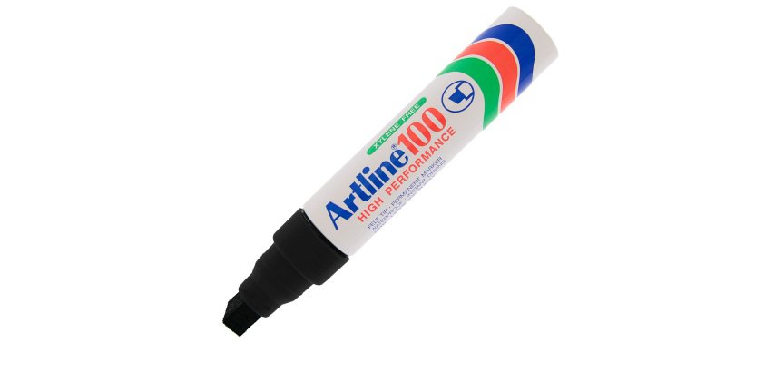 Marcatore permanente A 100 - punta scalpello jumbo - 7,50 - 12,00 mm - nero - Artline