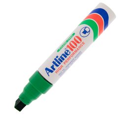 Marcatore permanente A 100 - punta scalpello jumbo - 7,50 - 12,00 mm - verde - Artline