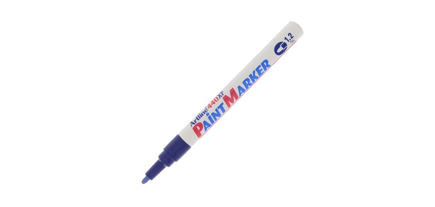 Marcatore permanente A 440 - a vernice - punta tonda fine - 1,2 mm - blu - Artline
