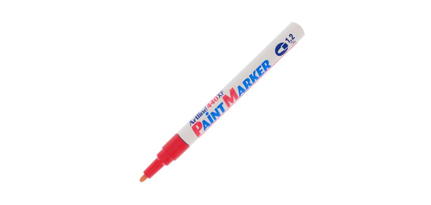 Marcatore permanente A 440 - a vernice - punta tonda fine - 1,2 mm - rosso - Artline