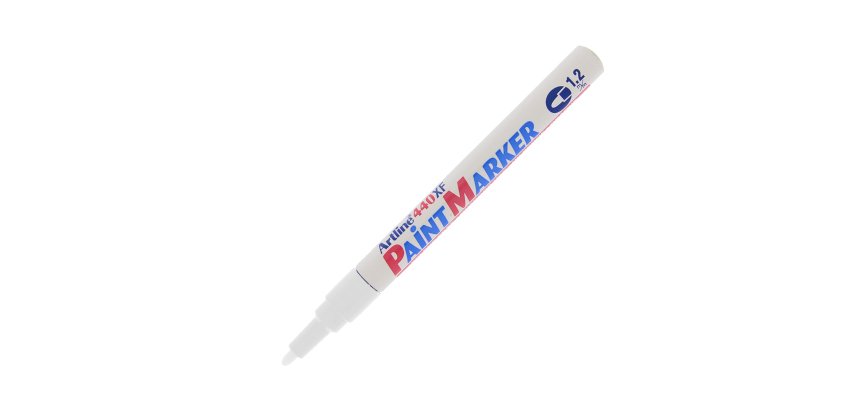 Marcatore permanente A 440 - a vernice - punta tonda fine - 1,2 mm - bianco - Artline
