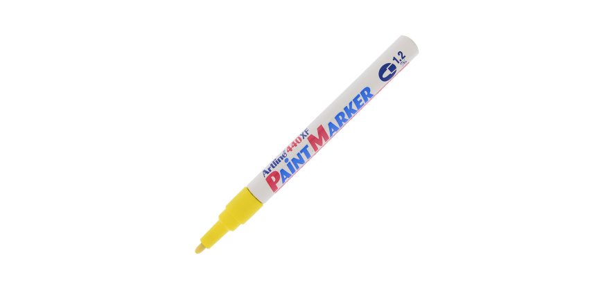 Marcatore permanente A 440 - a vernice - punta tonda fine - 1,2 mm - giallo - Artline