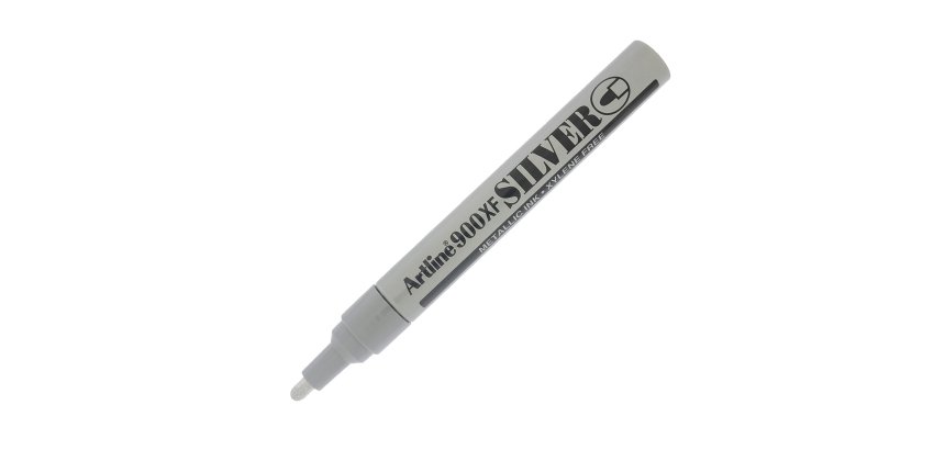 Marcatore permanente A 900 - a vernice - punta tonda - 2,3 mm - argento - Artline