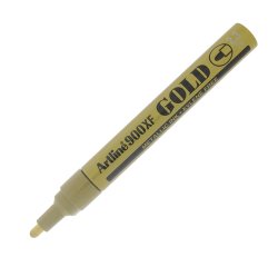 EN_Rotulador artline marcador permanente tinta metalica ek-900 oro -punta redonda 2.3 mm