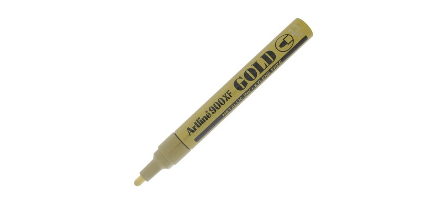 Marcatore permanente A 900 - a vernice - punta tonda - 2,3 mm - oro - Artline