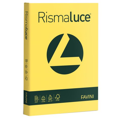 Carta Rismaluce - A4 - 90 gr - giallo sole 53 - Favini - conf. 300 fogli