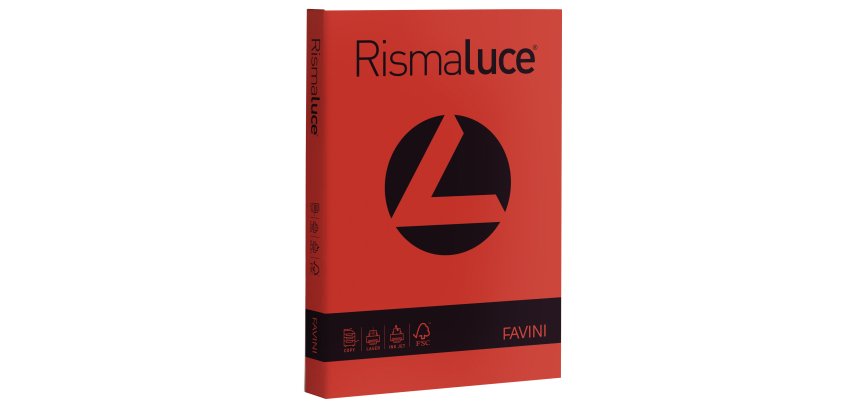 Carta Rismaluce - A4 - 90 gr - scarlatto 61 - Favini - conf. 300 fogli