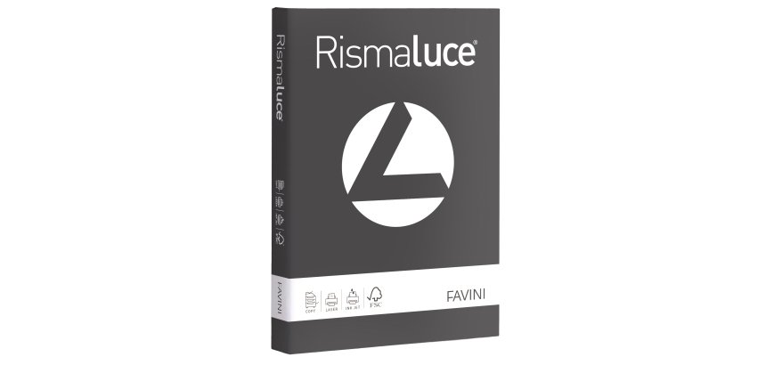 Carta Rismaluce - A4 - 200 gr - grafite 72 - Favini - conf. 125 fogli