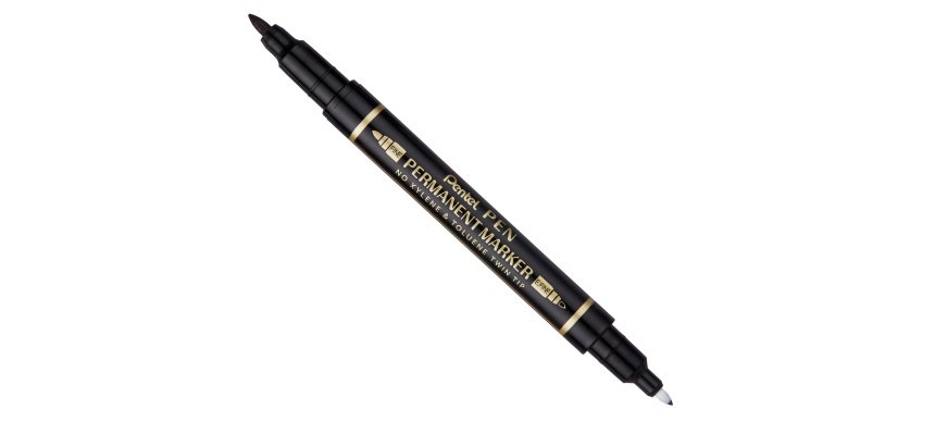 Marcatore permanente Twin tip - doppia punta fine-extra fine - nero - Pentel