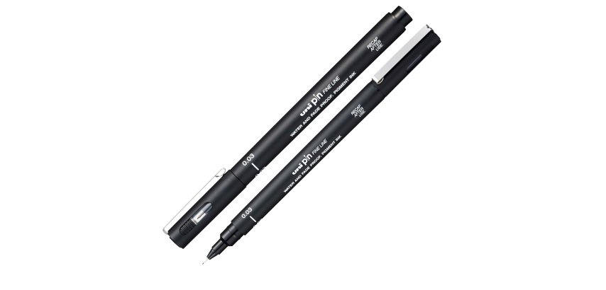 Pin fineliner  - punta 0,03mm - nero - Uni Mitsubishi