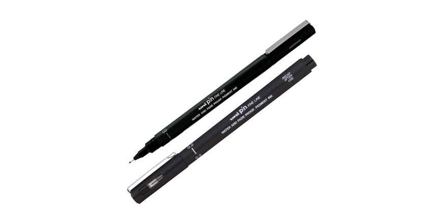 Pin fineliner  - punta 0,2mm - nero - Uni Mitsubishi